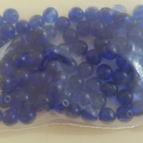 Cobalt Blue Beads for Jewelry Making - Picture 2 of 2